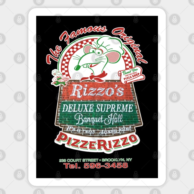 Rizzo's Deluxe Supreme Banquet Hall - Pizzerizzo Magnet by theDarkarts